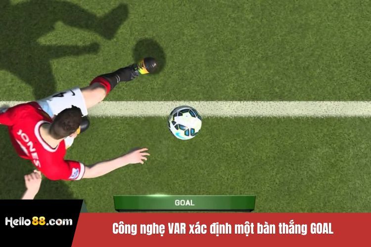 Công nghẹ VAR xác định một bàn thắng GOAL trong bóng đá hợp lệ
