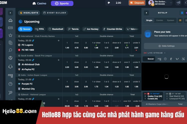 Hello88 hợp tác cùng các nhà phát hành game hàng đầu