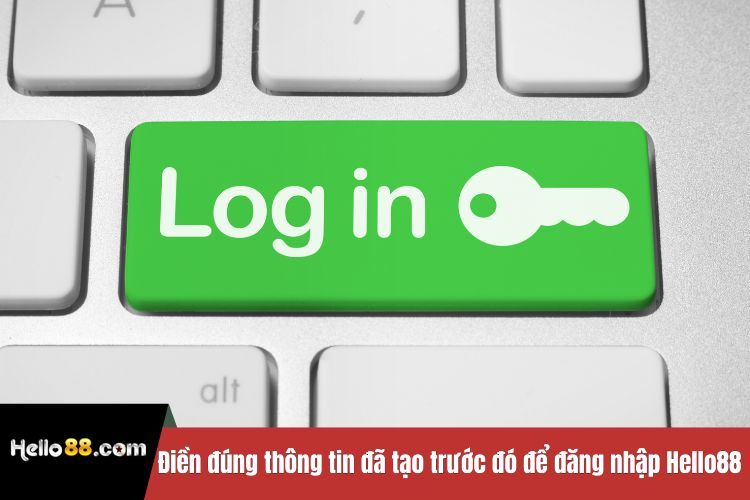 Điền đúng thông tin đã tạo trước đó để đăng nhập Hello88 dễ dàng